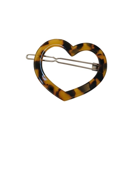 Chimera Cellulose Acetate Minimalist Hollow Heart Alloy Hair Pin 1