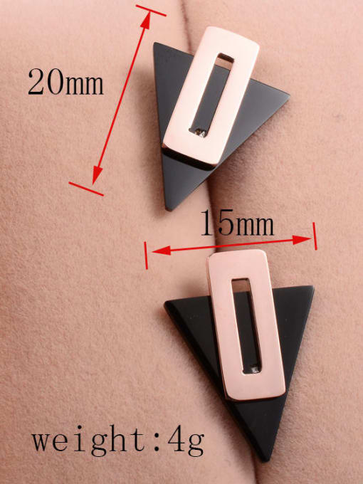 A TEEM Titanium Triangle Minimalist Drop Earring 2
