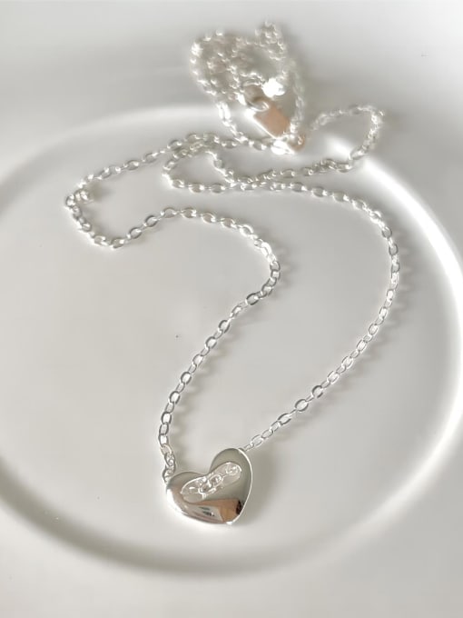 Boomer Cat 925 Sterling Silver Heart Minimalist Necklace 2