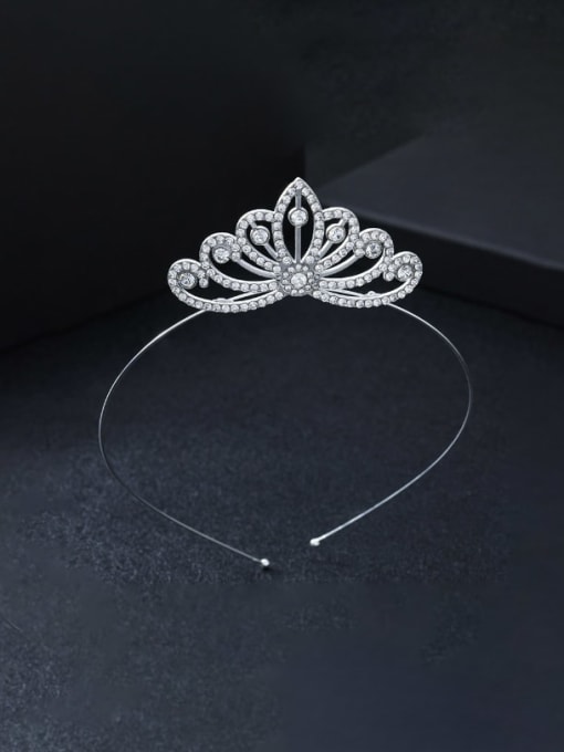 Style 7 Alloy Cubic Zirconia Trend Crown  Hair Fascinator