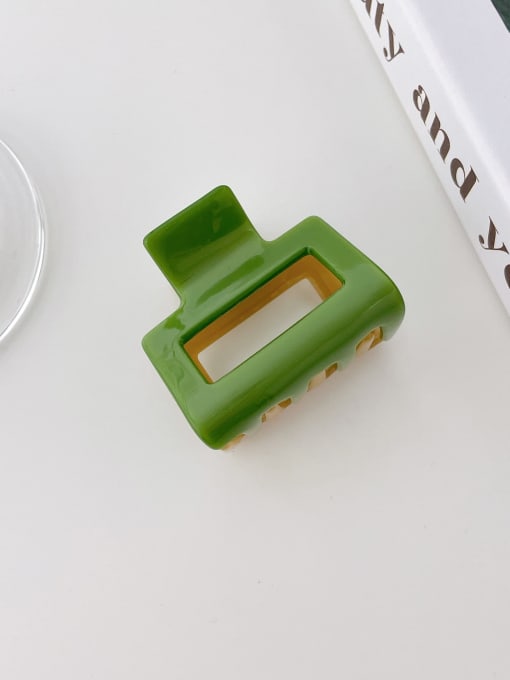 Small yellow and green 5.2cm Cellulose Acetate Minimalist Geometric Alloy Jaw Hair Claw
