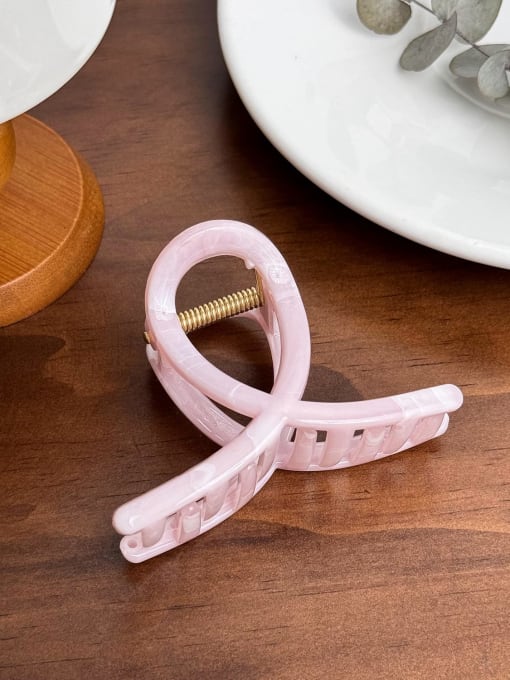 Ribbon pink 8cm Cellulose Acetate Trend Heart Alloy Multi Color Jaw Hair Claw