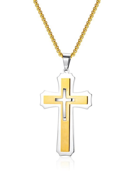Open Sky Stainless steel Cross Minimalist Regligious Necklace