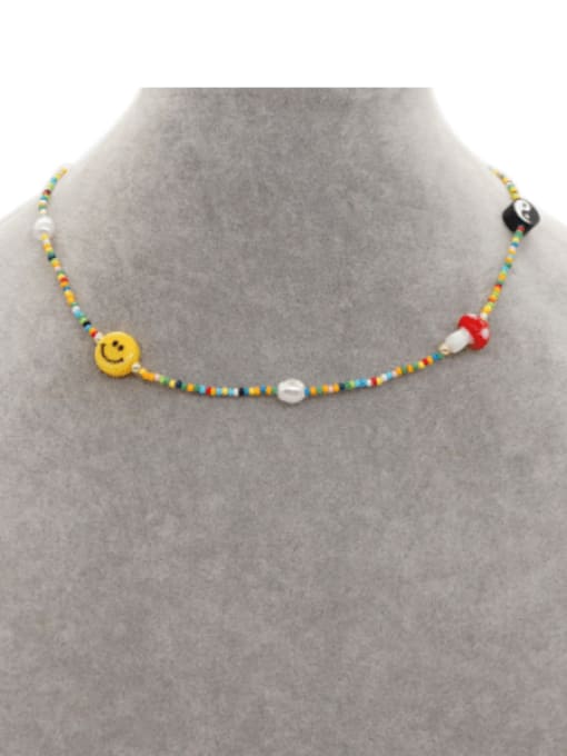 Roxi Miyuki Millet Bead Multi Color Smiley Bohemia Handmade Beaded Necklace 1