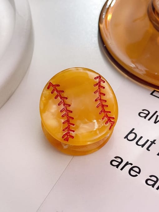 Orange Baseball Cellulose Acetate Minimalist Ball Alloy Multi Color Jaw Hair Claw