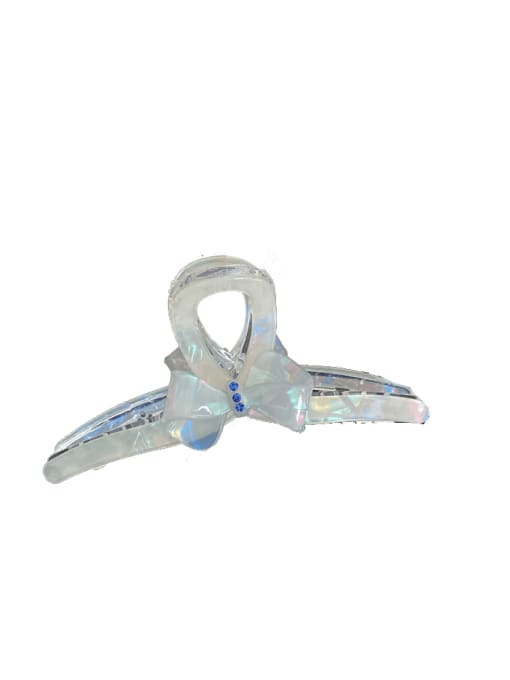 Colorful Blue Bow Trend Geometric Resin Jaw Hair Claw