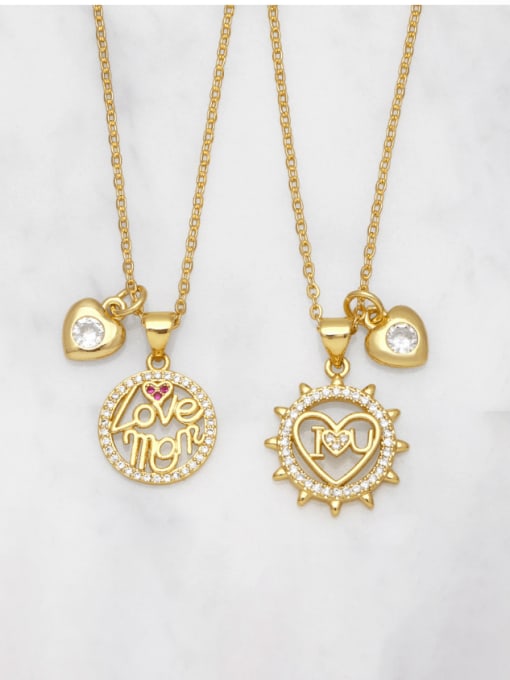 CC Brass Cubic Zirconia  Minimalist Heart Pendant Necklace