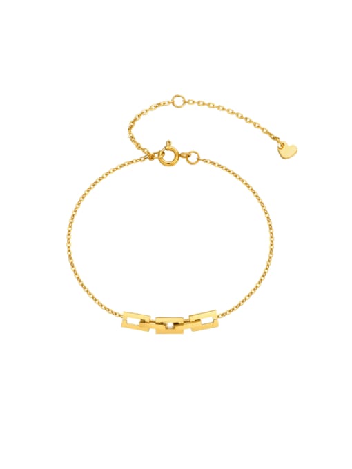 LI MUMU Stainless steel Geometric Minimalist Link Bracelet 0