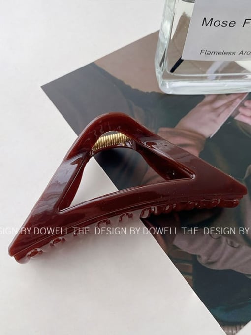 Brick red Cellulose Acetate Trend Geometric Alloy Jaw Hair Claw