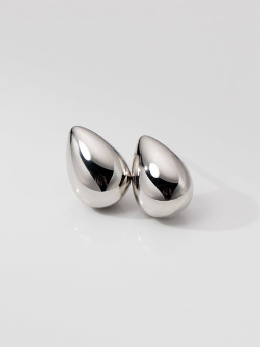 Rosh 925 Sterling Silver Water Drop Minimalist Stud Earring 2