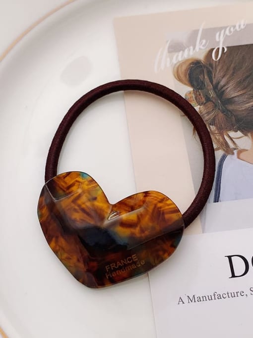 Colorful coffee Cellulose Acetate Minimalist Heart Hair Rope