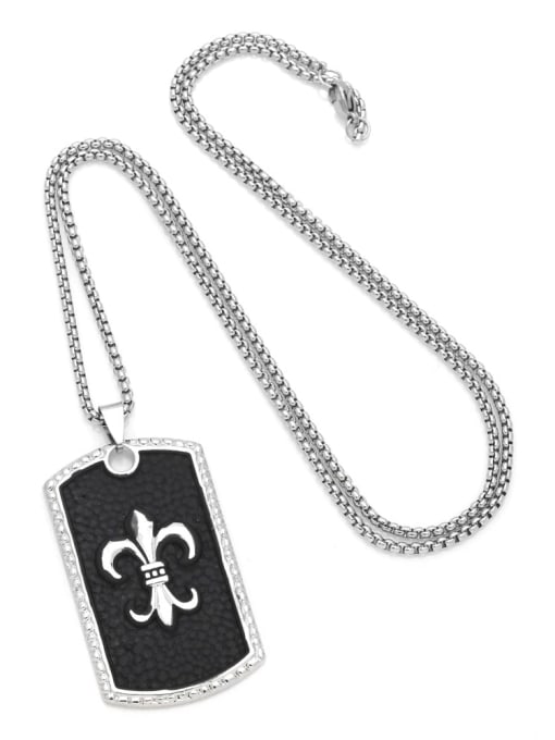 CC Stainless steel Chain Alloy Pendant Geometric Hip Hop Necklace 2
