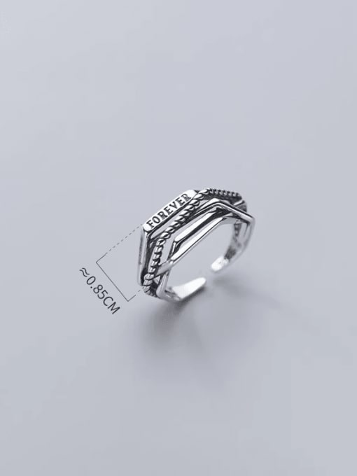 Rosh 925 Sterling Silver Geometric Vintage Stackable Ring 2