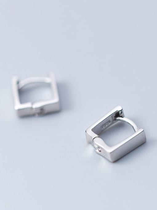Rosh 925 Sterling Silver Hollow Geometric Minimalist Stud Earring 2