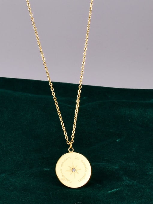 A TEEM Titanium Round Minimalist Necklace 1