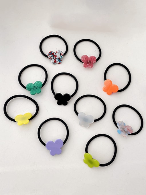 One package of mixed (10 packages) Cellulose Acetate Minimalist Bowknot Multi Color Hair Barrette