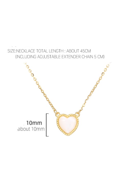 BeiFei Minimalism Silver 925 Sterling Silver Shell Heart Minimalist Necklace 3