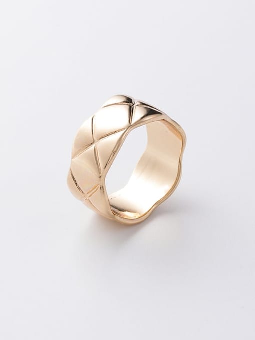 Main plan section Brass Smooth Round Minimalist Band Ring