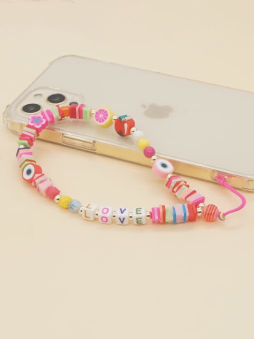 MMBEADS Multi Color Polymer Clay Letter Bohemia Mobile Phone Accessories 1
