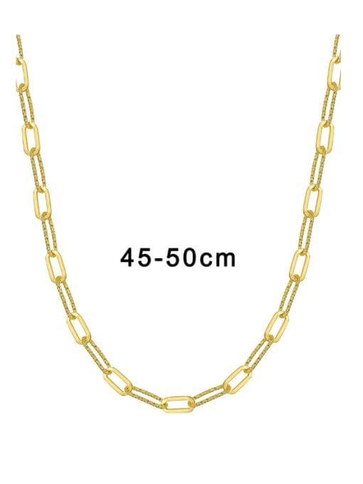 CHARME Brass Geometric Chain Minimalist Necklace 3