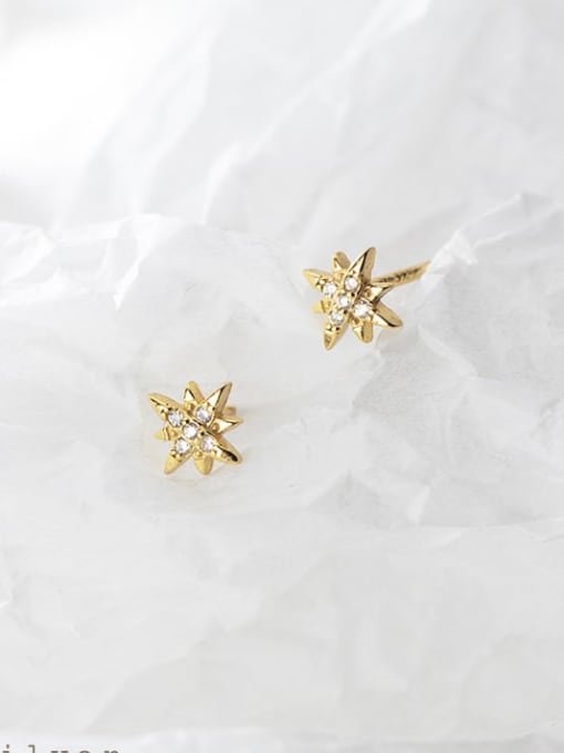 Rosh 925 Sterling Silver Star Stud Earring 0
