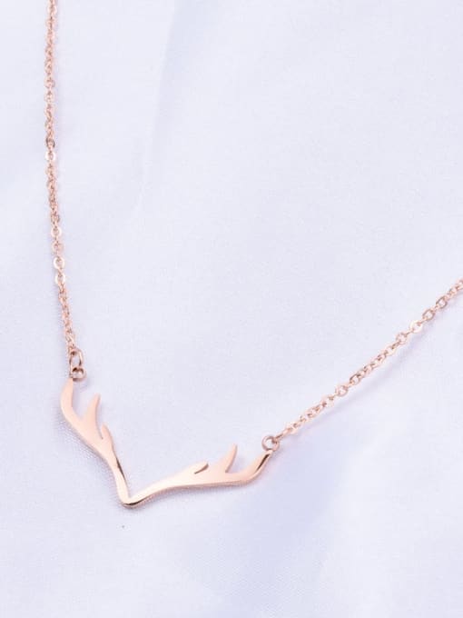 A TEEM Titanium  Minimalist  Deer Choker Necklace 1