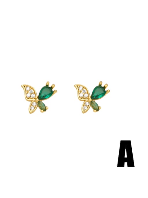 CC Brass Cubic Zirconia Star Dainty Stud Earring 1