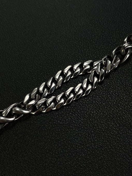 Open Sky Titanium Steel Geometric Hip Hop Bracelet 2