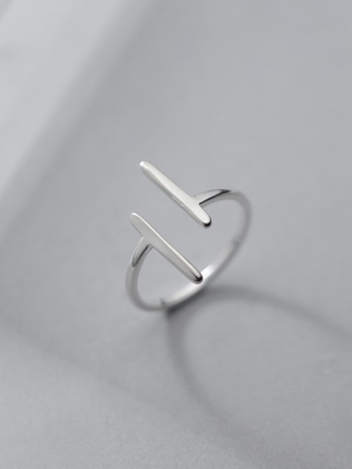 Rosh 925 Sterling Silver Smooth Geometric Minimalist Band Ring 3