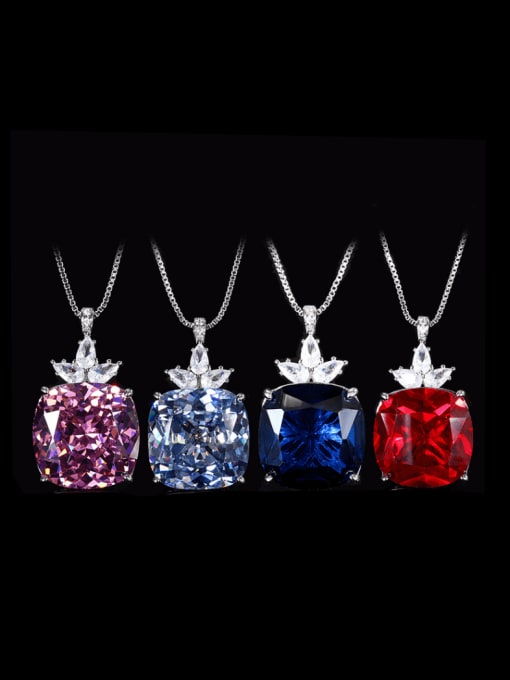ROSS Brass Cubic Zirconia Geometric Luxury Necklace 0