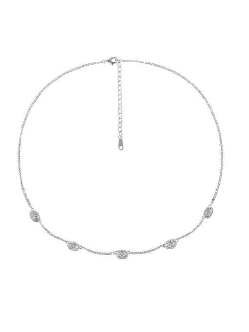 DAKA 925 Sterling Silver Geometric Minimalist Necklace 2