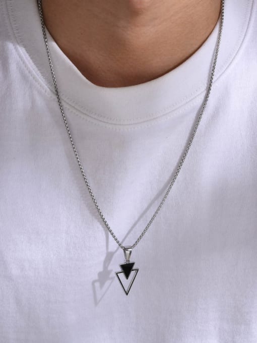 CONG Stainless steel Geometric Hip Hop Necklace 1