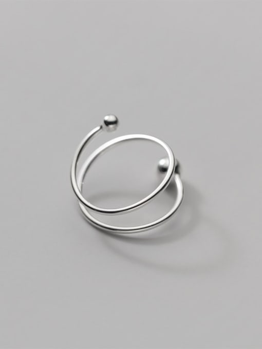 Rosh 925 Sterling Silver Geometric Minimalist Stackable Ring 2