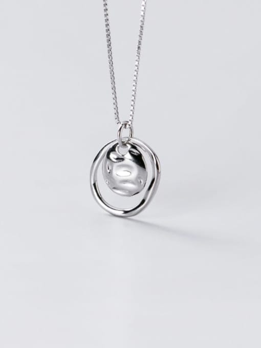 Rosh 925 Sterling Silver Round Minimalist Necklace 1