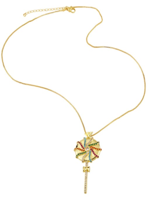 CC Brass Cubic Zirconia Bear Minimalist Necklace 2