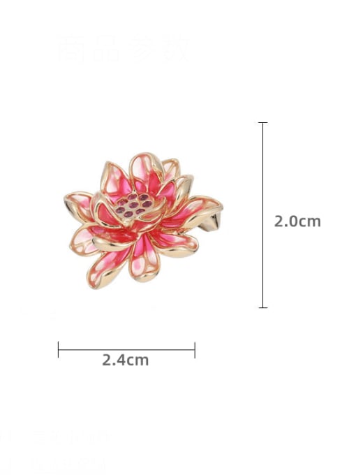Luxu Brass Enamel Flower Minimalist Brooch 3