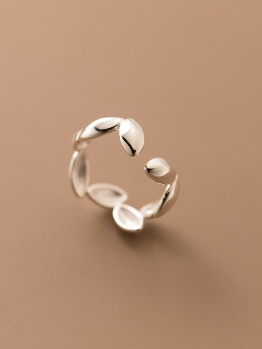 Rosh 925 Sterling Silver Irregular Trend Band Ring 1