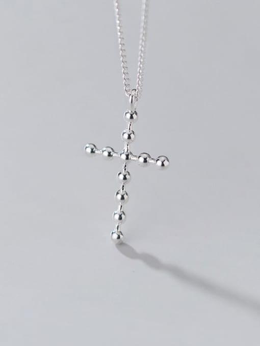 Rosh 925 Sterling Silver Cross Minimalist Pendant Necklace 1