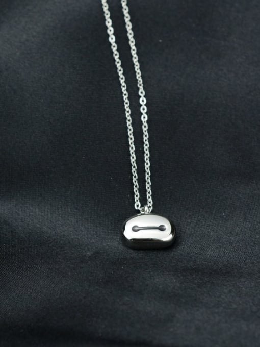 A TEEM Titanium  Smooth  Small White Necklace 1
