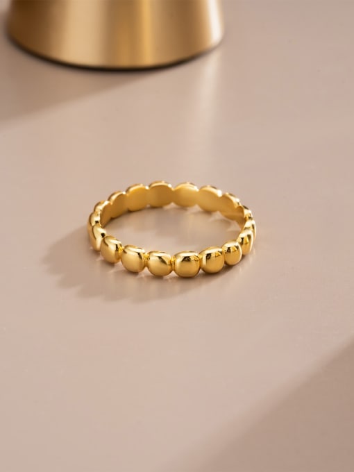 Gold 925 Sterling Silver Geometric Minimalist Band Ring