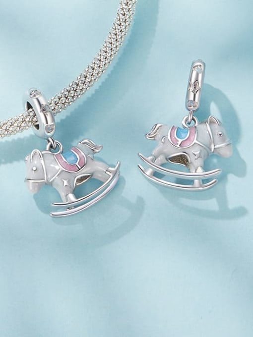 Jare 925 Sterling Silver Classic Horse DIY Pendant 1