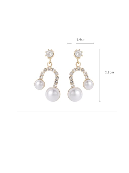 Girlhood Alloy With Gold Plated Fashion Irregular Drop Earrings 1