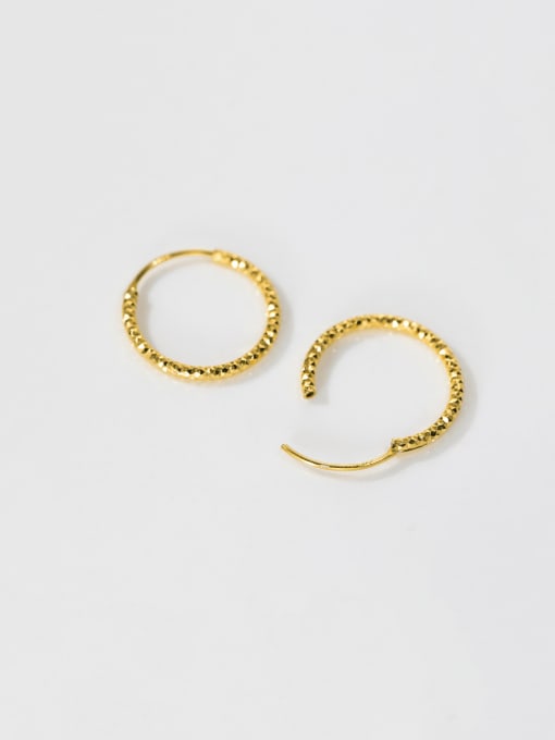 Rosh 925 Sterling Silver Round Minimalist Hoop Earring 2