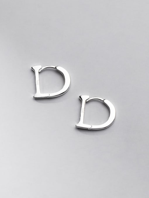Rosh 925 Sterling Silver Letter Minimalist Stud Earring 0