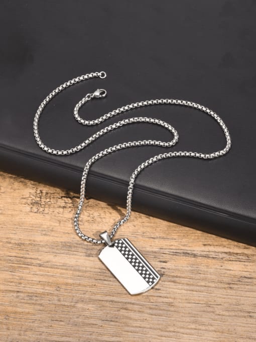 CONG Stainless steel Geometric Hip Hop Necklace