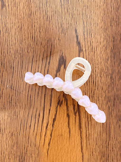 Light pink 13cm Trend Heart Resin Multi Color Jaw Hair Claw