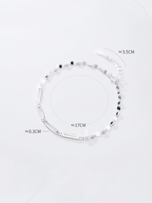Rosh 925 Sterling Silver With Fashion SimpleRectangle Bracelets 1