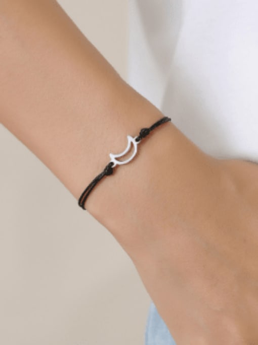 CONG Titanium Steel Moon Minimalist Adjustable Bracelet 1