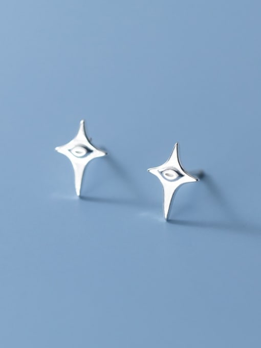 Rosh 925 Sterling Silver Cross Minimalist Stud Earring