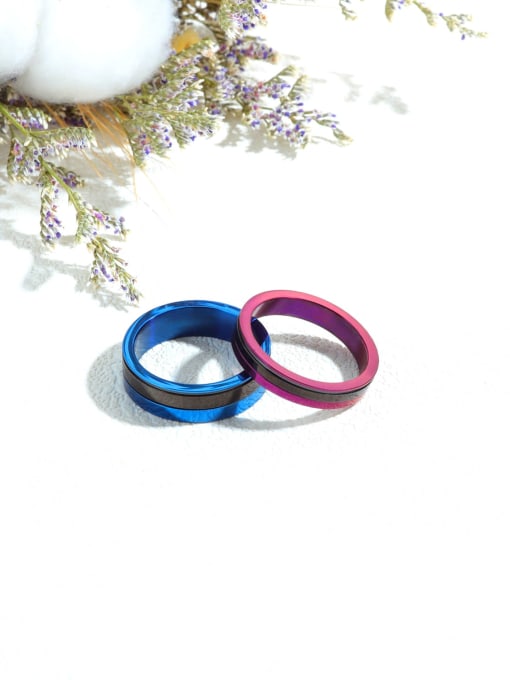 Open Sky Stainless Fashion Simple Steel couple ring 2